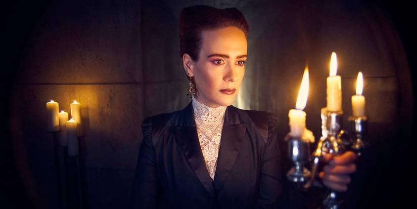 Sarah Paulson holding candelabra in American Horror Story: Apocalypse