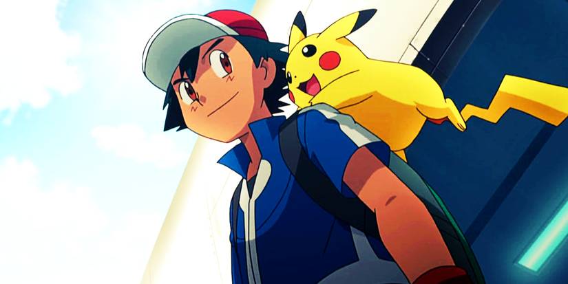 Ash Ketchum e Pikachu em Pokémon.