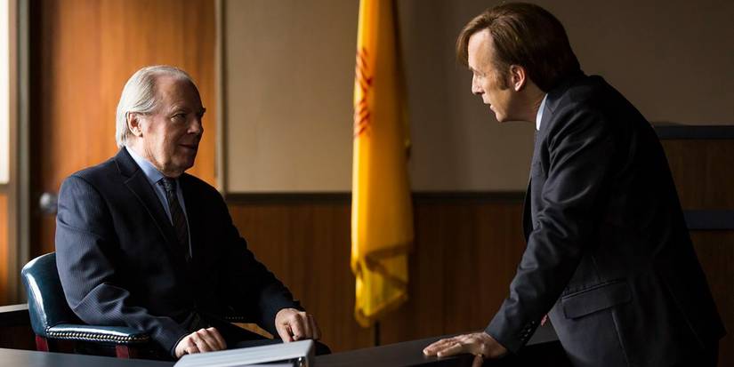 Jimmy interrogating Chuck on the stand in Better Call Saul.