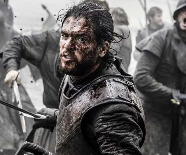 Jon in the battle of bastards on Game of Thrones