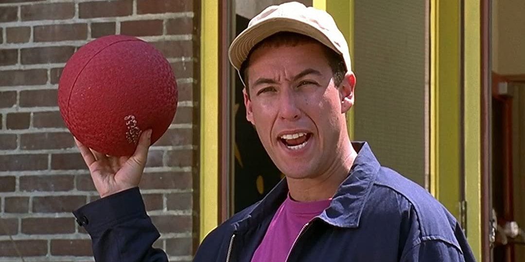 Adam Sandler segurando uma queimada em Billy Madison