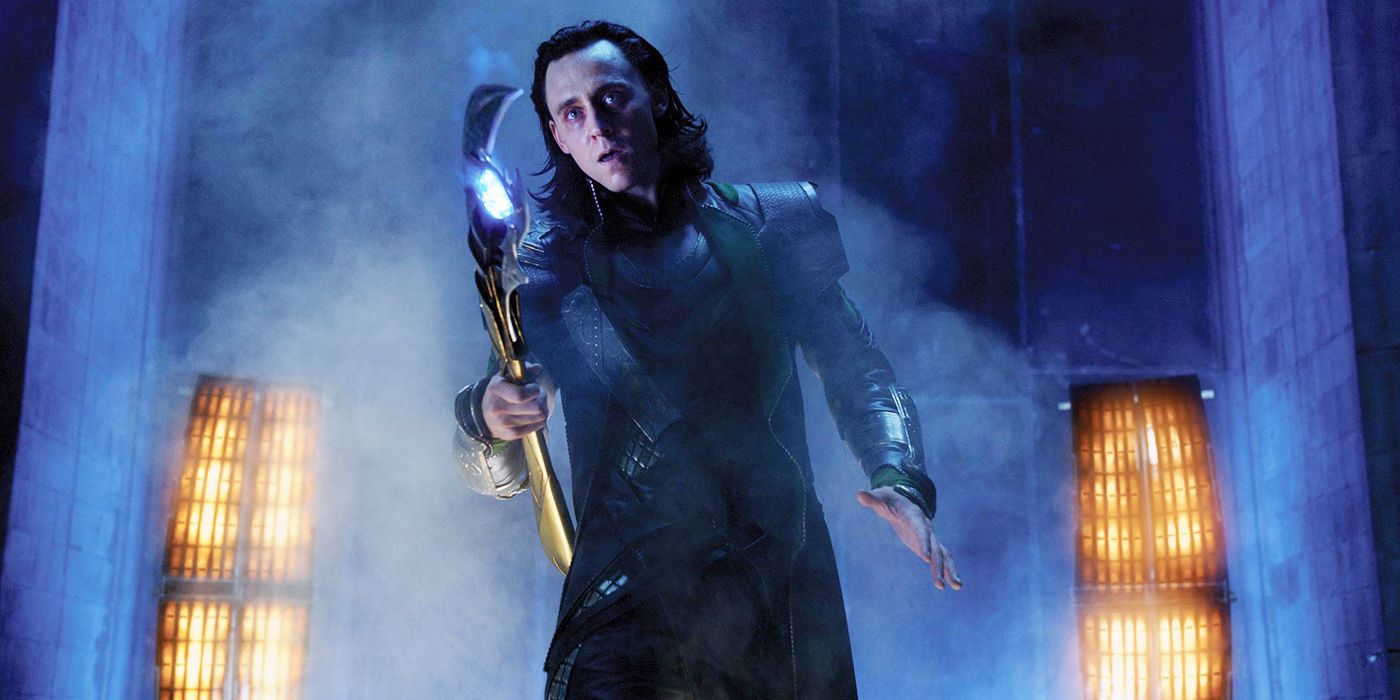 Loki with his scepter in Avengers