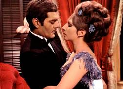 Barbara Streisand in a romantic moment in Funny Girl