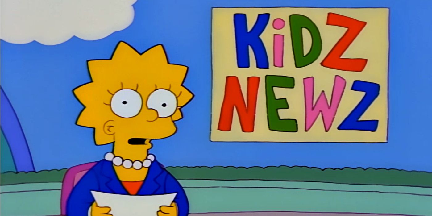 Lisa Simpson Presenting Kids Newz