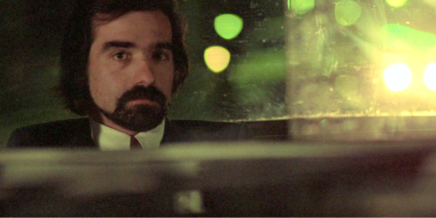 Martin Scorsese in the back of a taxi in Taxi Driver. 
