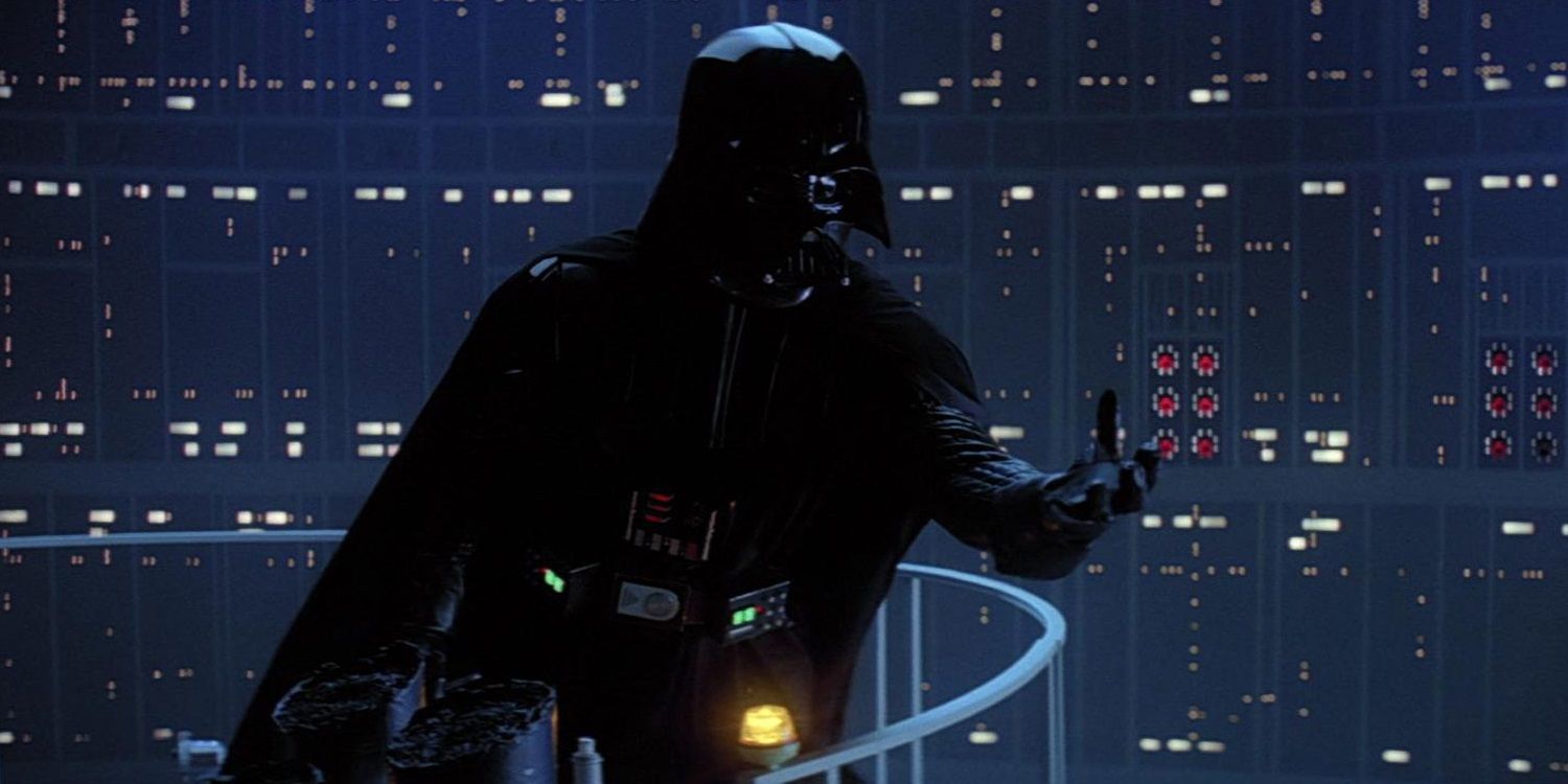 Darth Vader on the basespin in The Empire Strikes Back