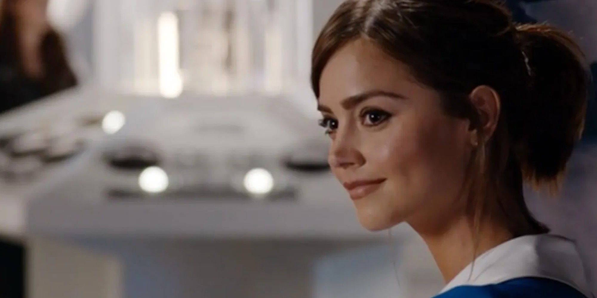Doctor Who HellBent Jenna Coleman as Clara Oswald in the Diner TARDIS
