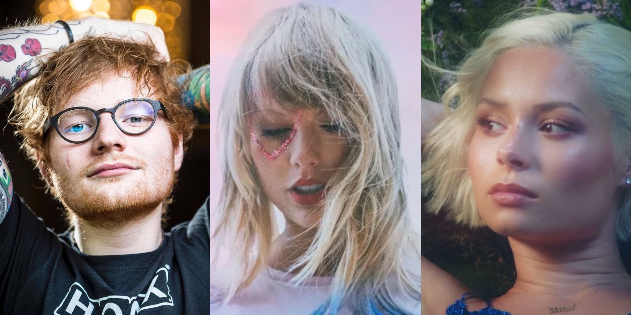 Ed Sheeran, Taylor Swift and Nina Nesbitt