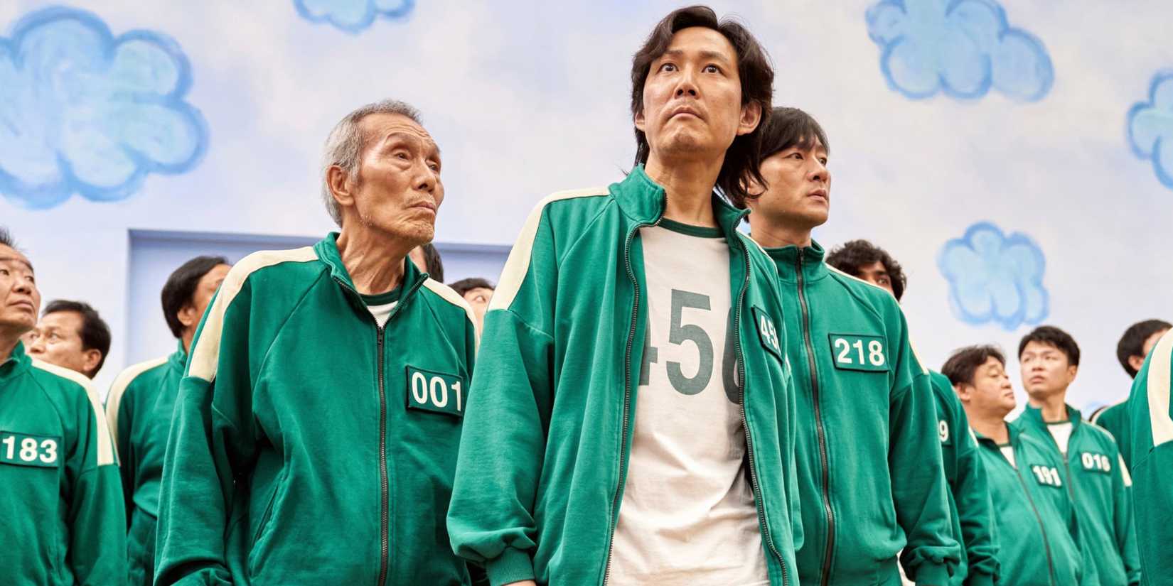 Gi-hun about to play red light green light in Squid Game