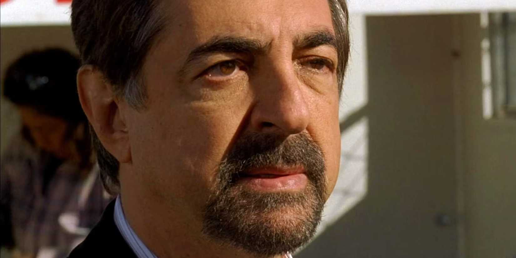 Joe Mantegna looking worried in Criminal Minds