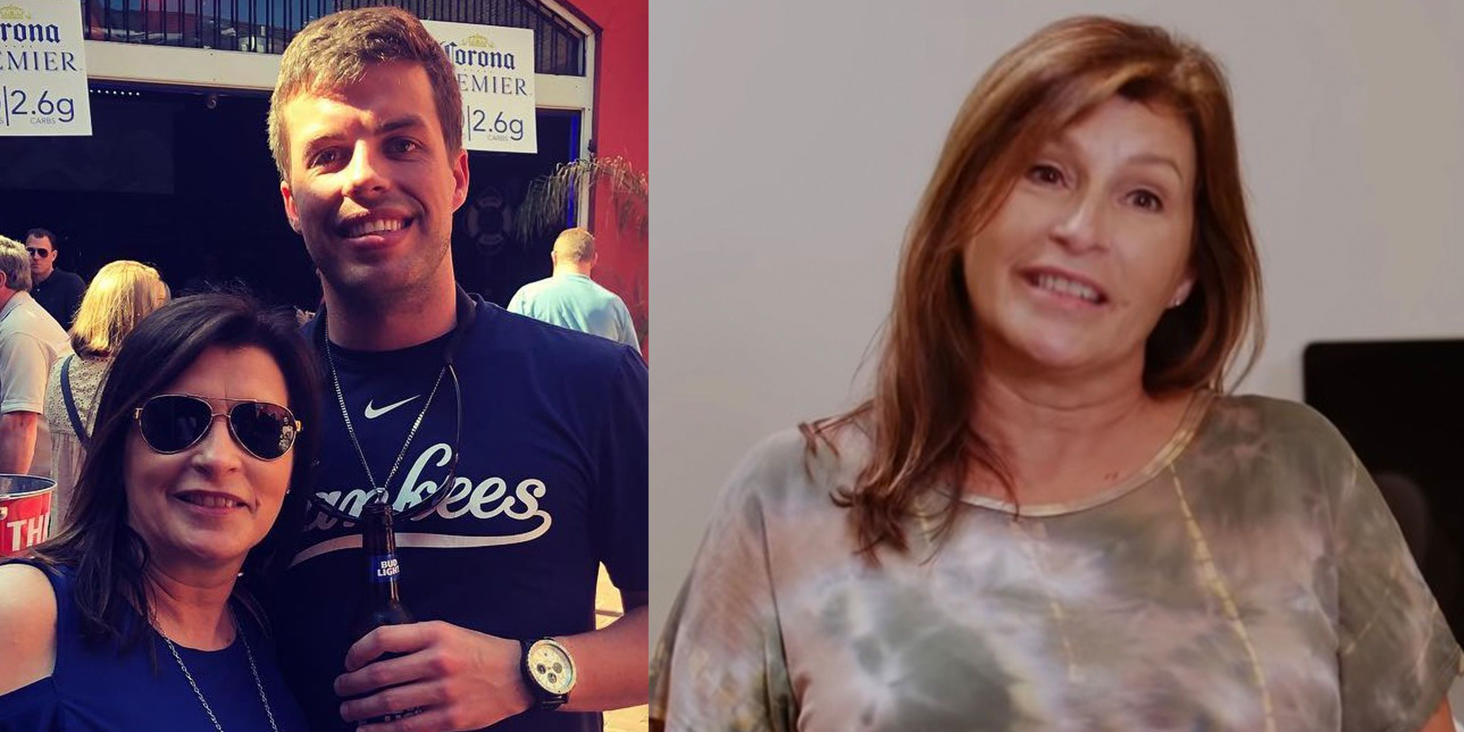 Jovi Dufren of 90 Day Fiance Split Image with Mom Gwen