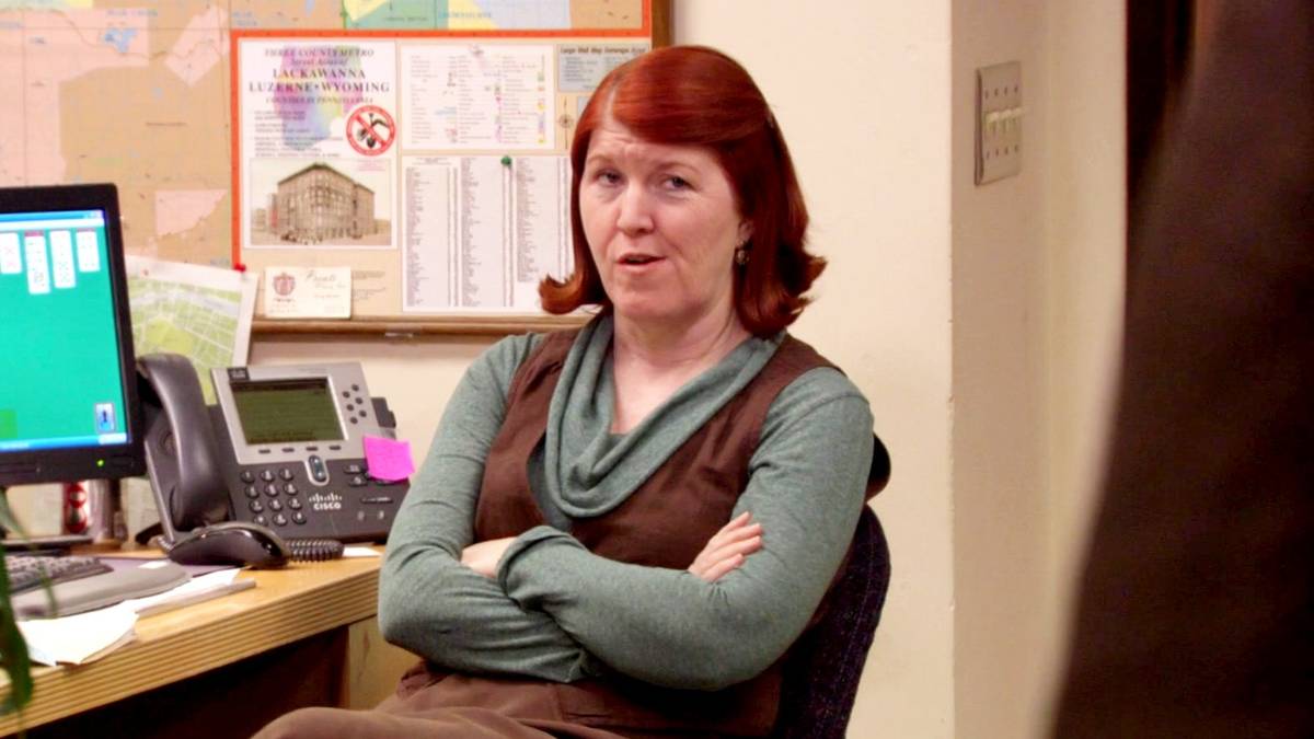 the office meredith purple dress the office- meredith, your boob is out" Sticker for Sale by AprilCreations