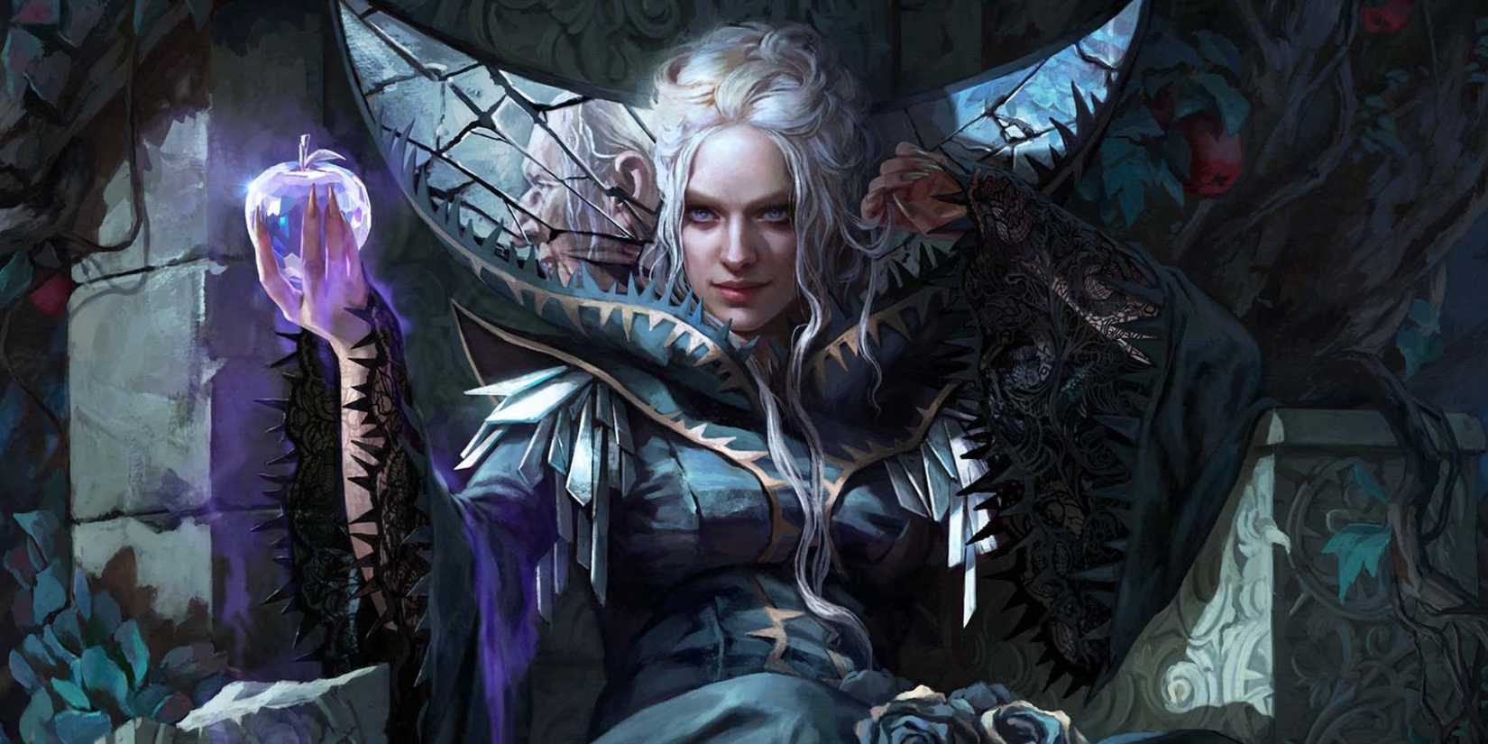 Eriette of the Charmed Apple card art from Magic The Gathering's Wilds of Eldraine