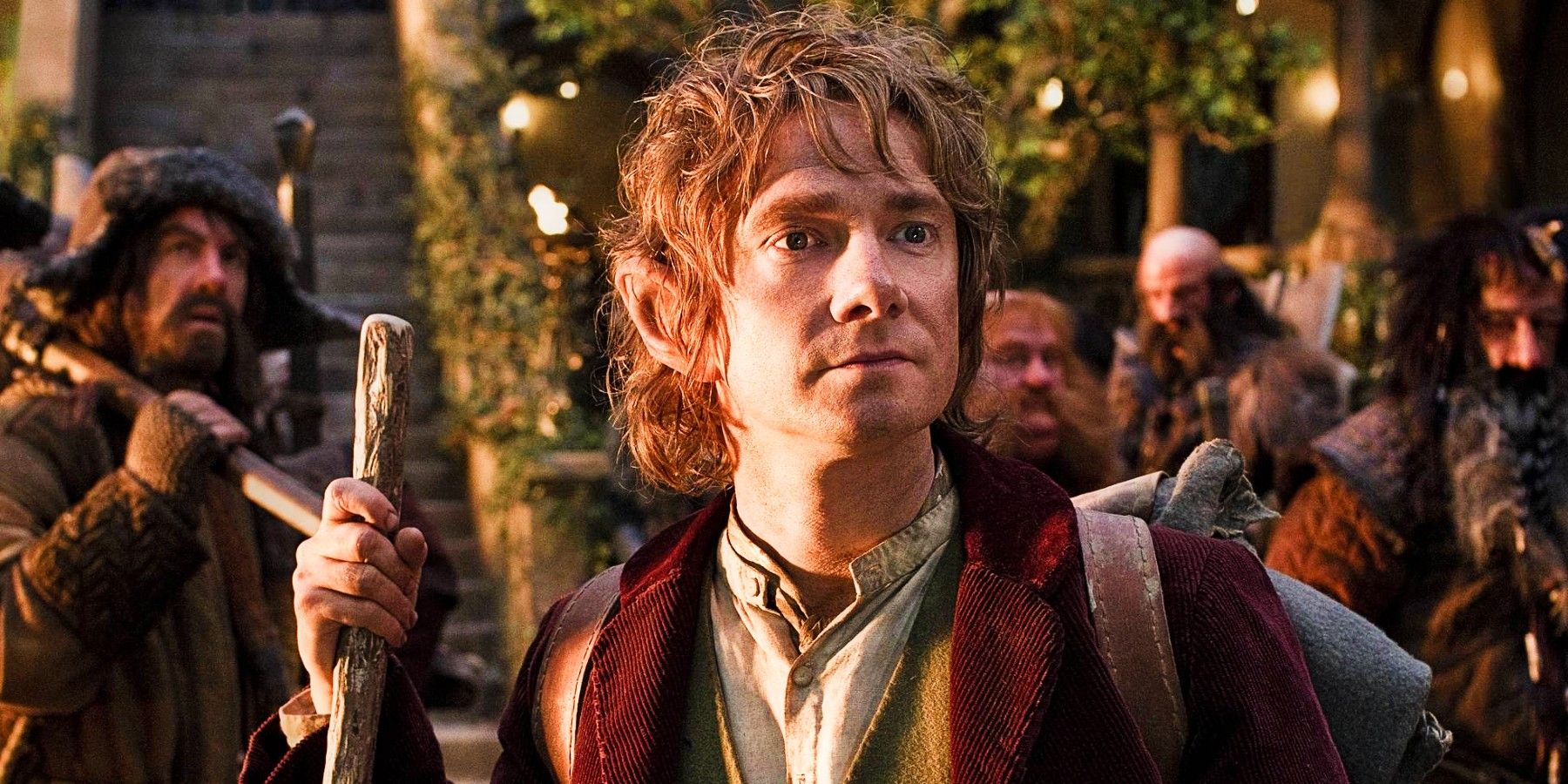 Bilbo looking to the distance in The Hobbit: An Unexpected Journey