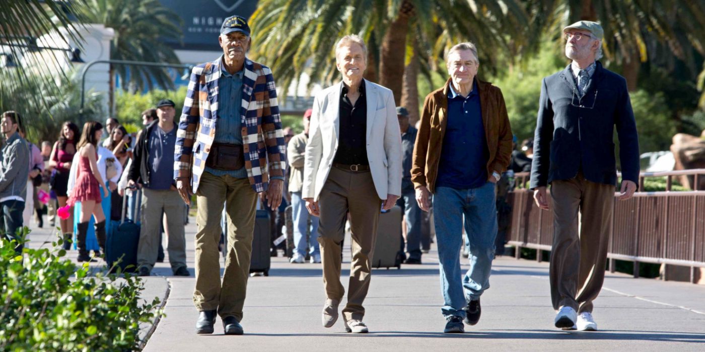 Morgan Freeman, Michael Douglass, Robert De Niro, and Kevin Cline in Last Vegas