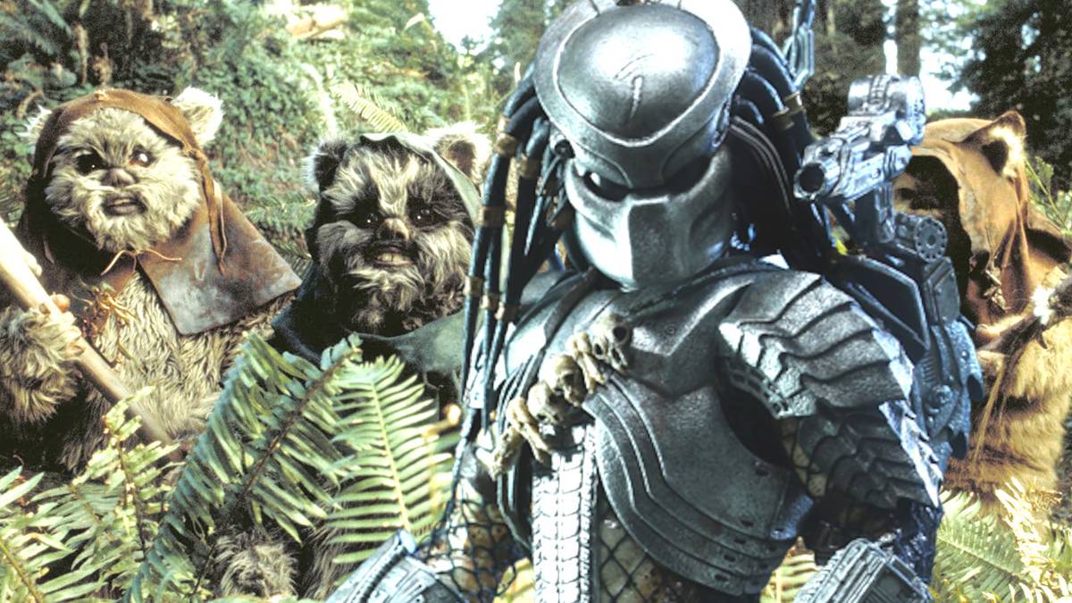 Predator Looming Predator Hunts Ewoks In Perfect Star Wars Crossover Video Edit