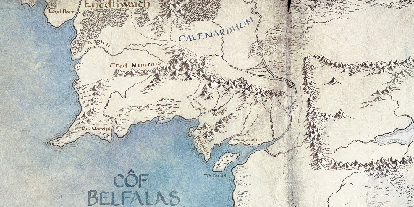 Rohan and Gondor Rings of Power map