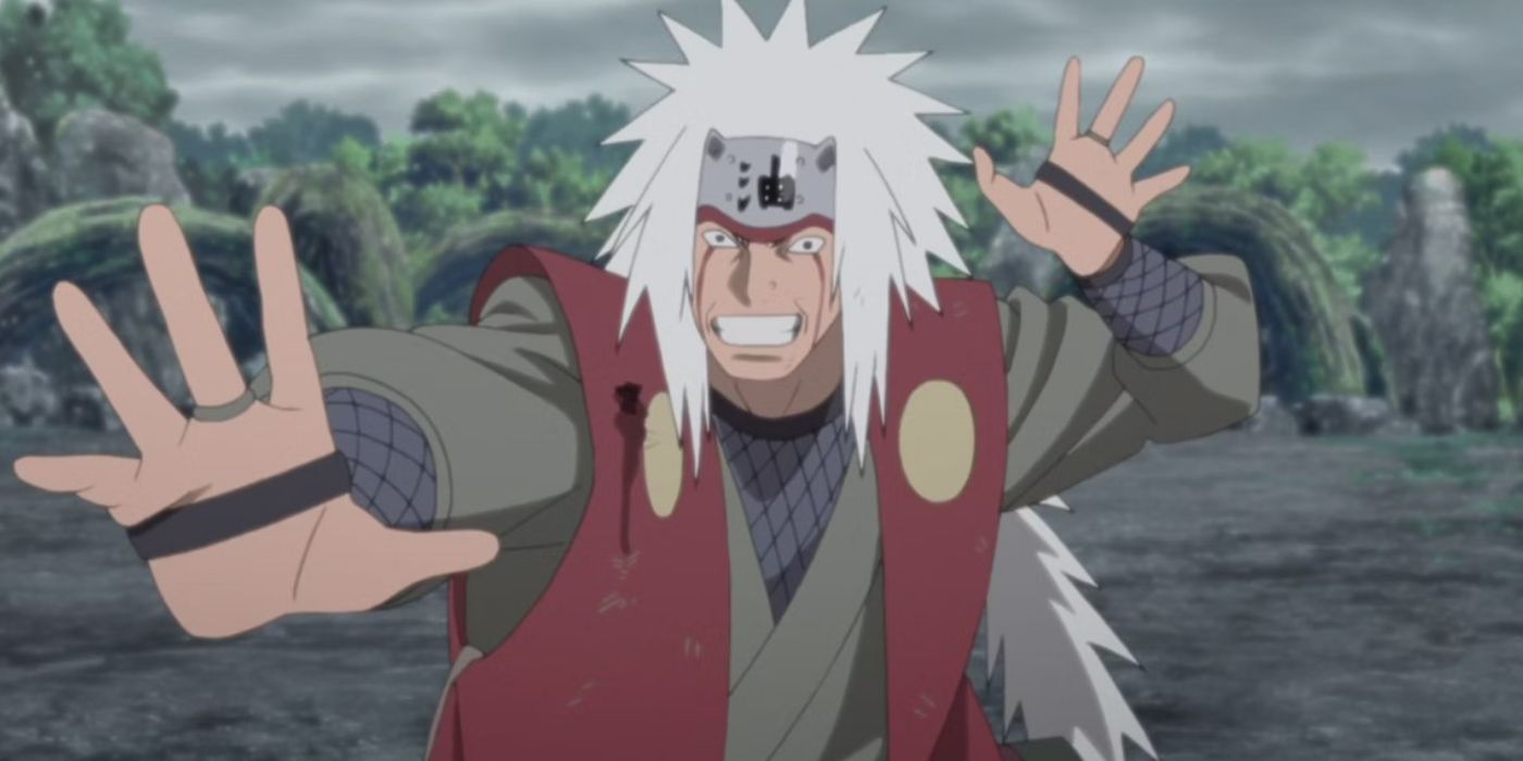 Jiraiya de Naruto posando.