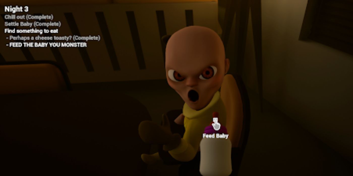 Angry Demonic Baby in The Baby in Yellow.