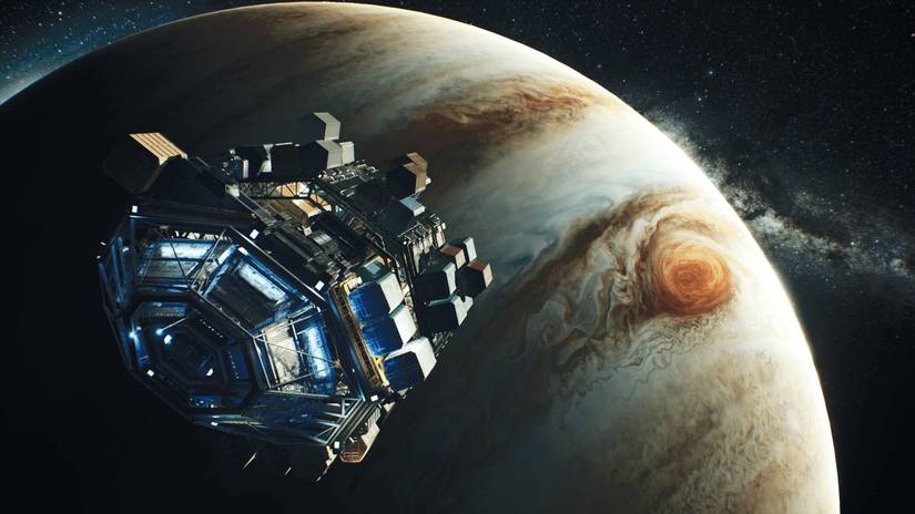 The Expanse Telltale game image of a ship and planet.