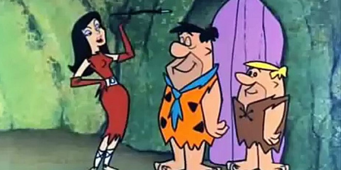 The Flintstones: Fred and Barney are approached by Madam Yes