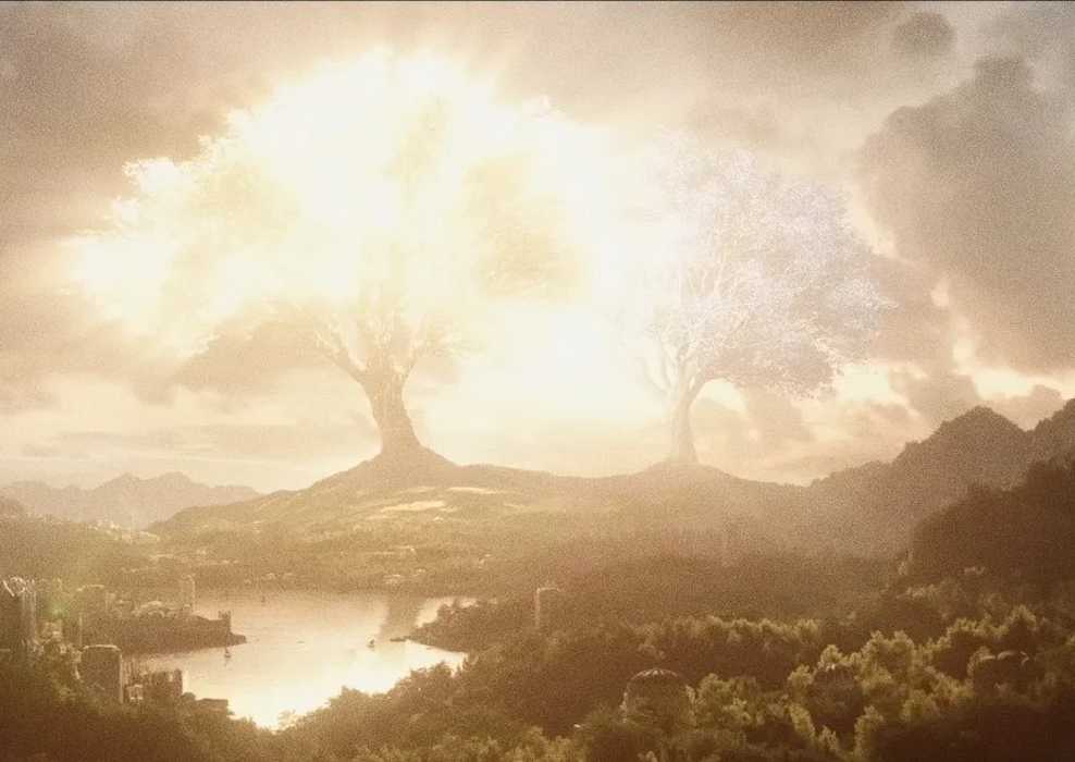 Two Trees of Valinor in Lord of the Rings the Rings of Power.