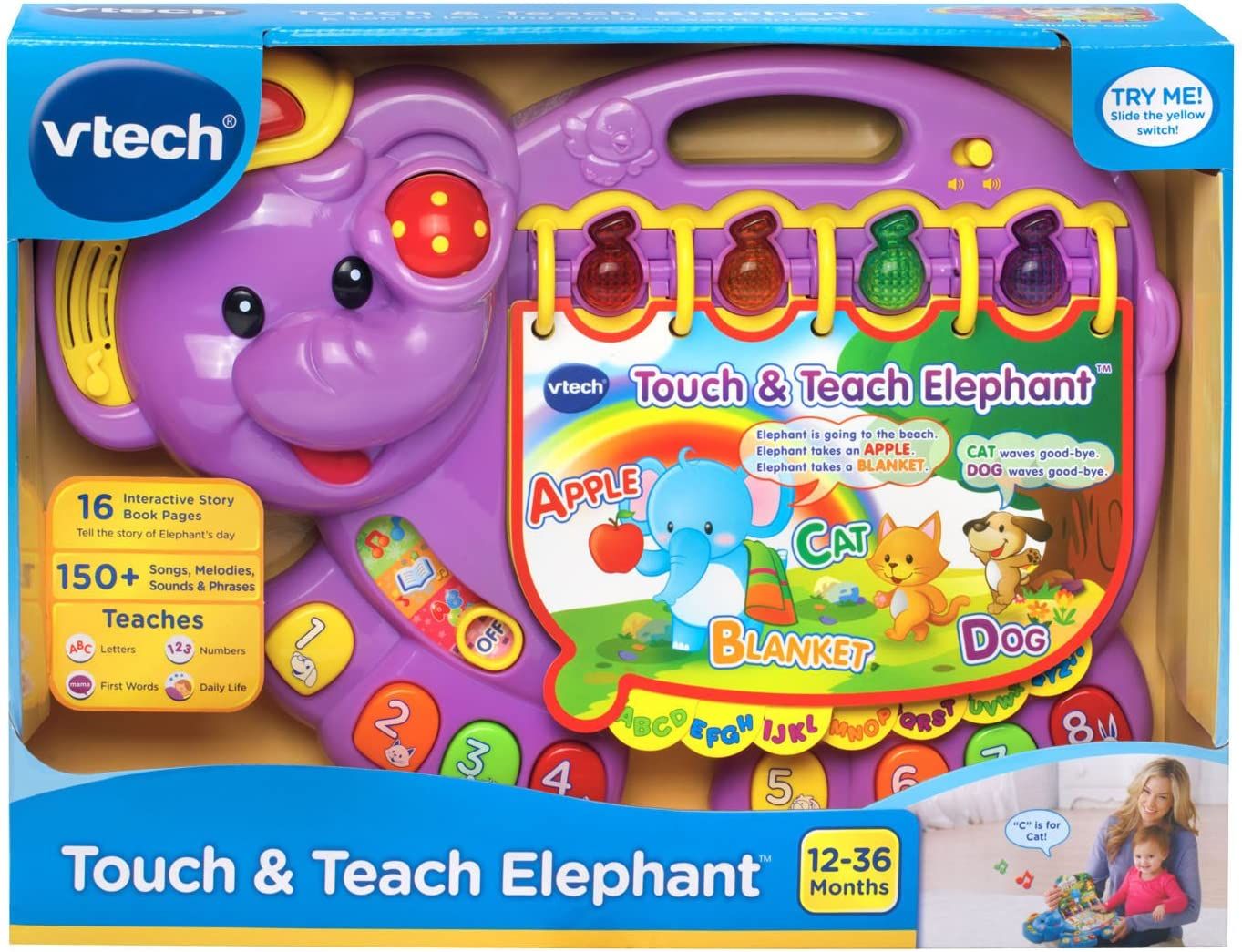VTech Touch and Teach Elephant, Purple (Amazon Exclusive) 4