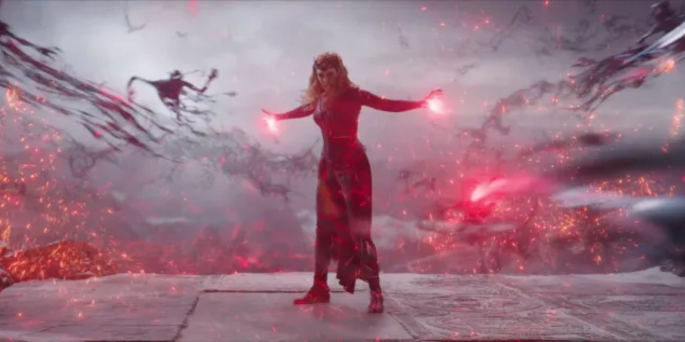 Scarlet Witch fends off monstrosities with magic in Doctor Strange in the Multiverse of Madness