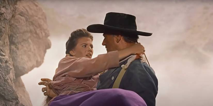 Ethan (John Wayne) e Debbie (Natalie Wood) em The Searchers