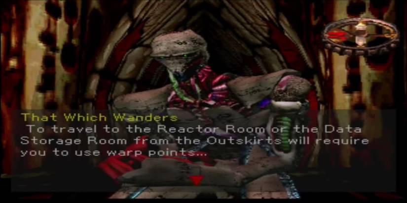 That Which Wanders spricht mit dem Protagonisten im Spiel Hellnight