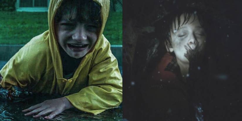 Georgie being taken vs. Will in the Upside Down