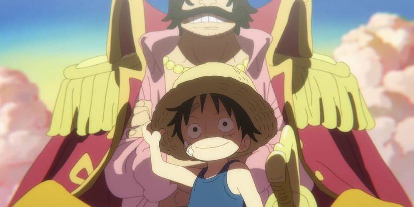 Gol D. Roger et le jeune Luffy.
