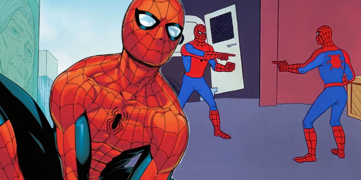 Spider-Man Cosplayers Recreate The Iconic Pointing Meme at SDCC