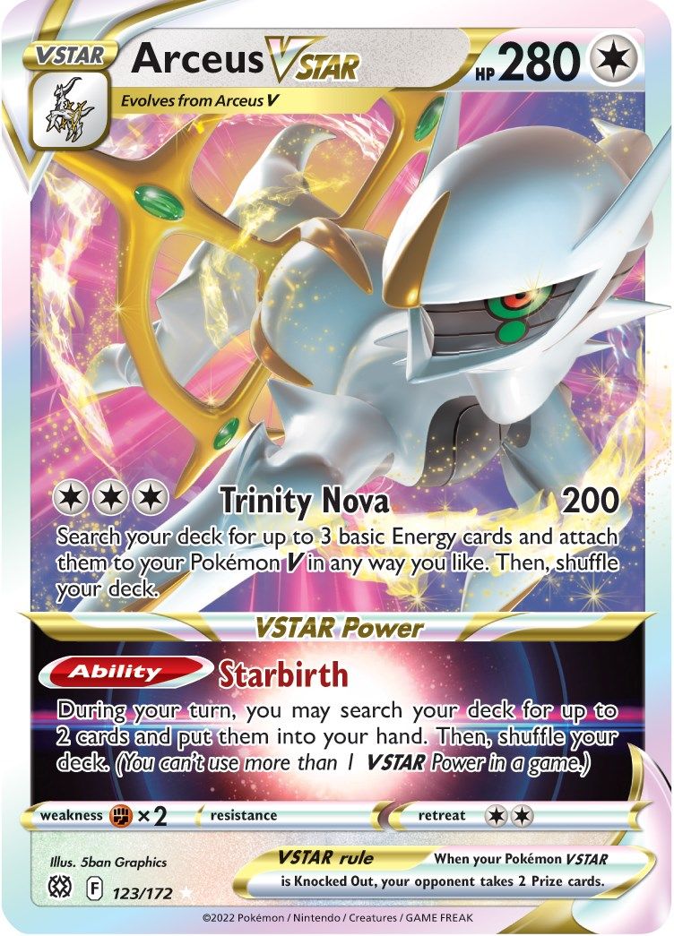 arceus vmax pokemon cards V 165/172 - Brilliant Stars - Ultra Rare Card shuffle your deck. Arceus AR5 PSA 10 from