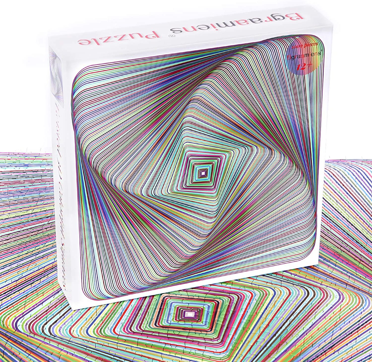 BGRAAMIENS Twisted 3D Colorful 1000 Pieces Square Puzzle 4