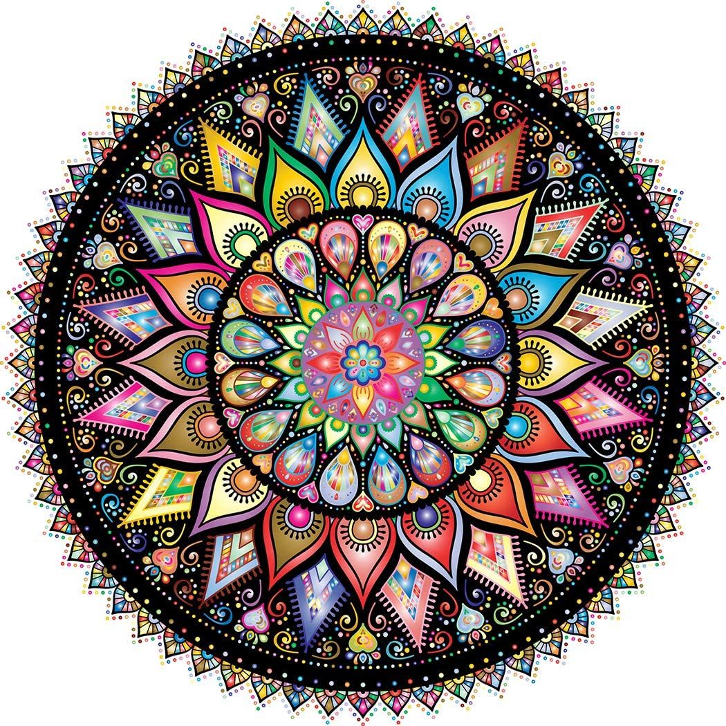 Bgraamiens Geometric Colorful 1000 Pieces Mandala Jigsaw Puzzle 1