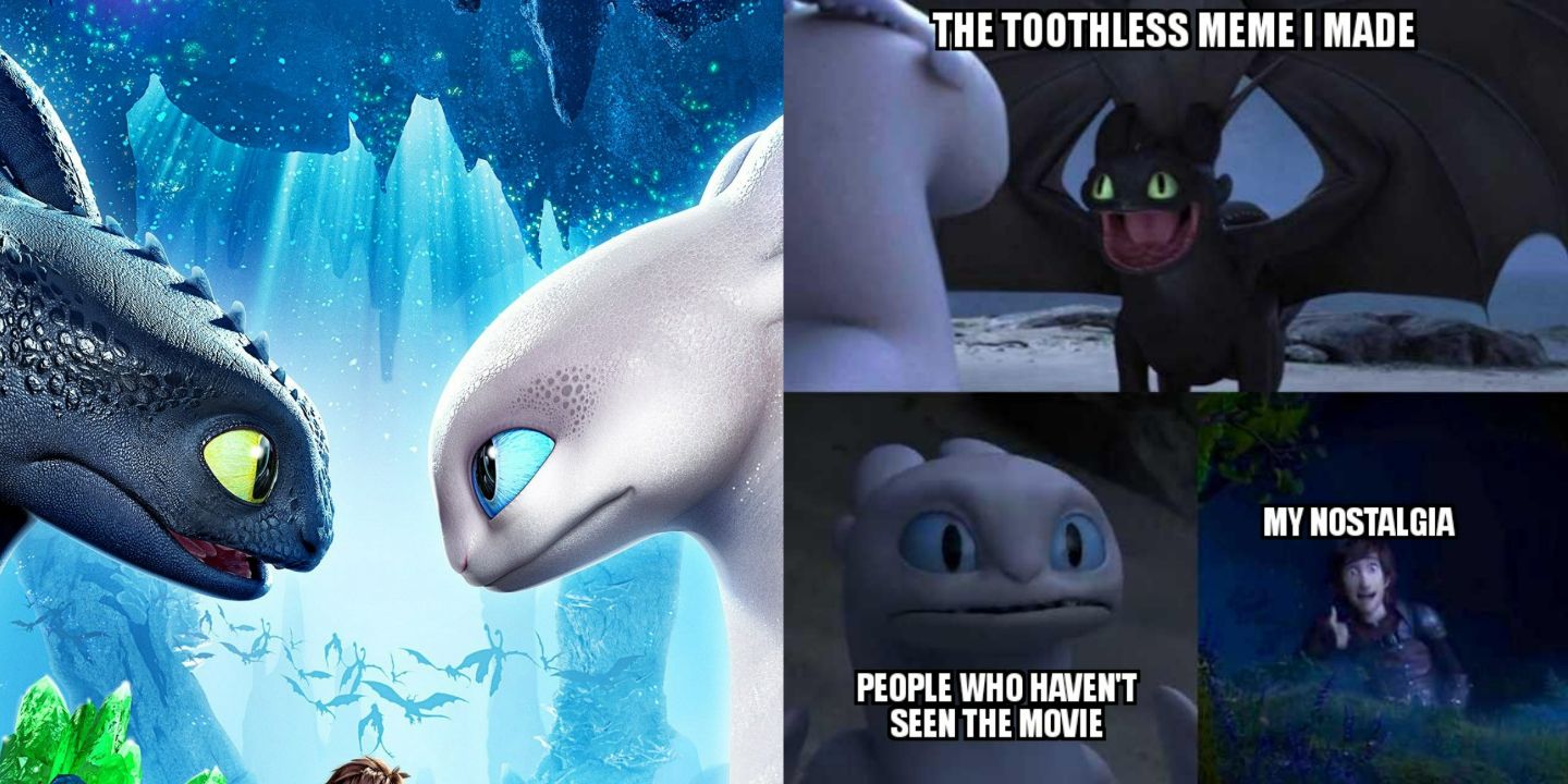 How To Train Your Dragon: 10 Hilarious Uses Of The Toothless Presents  Himself Meme