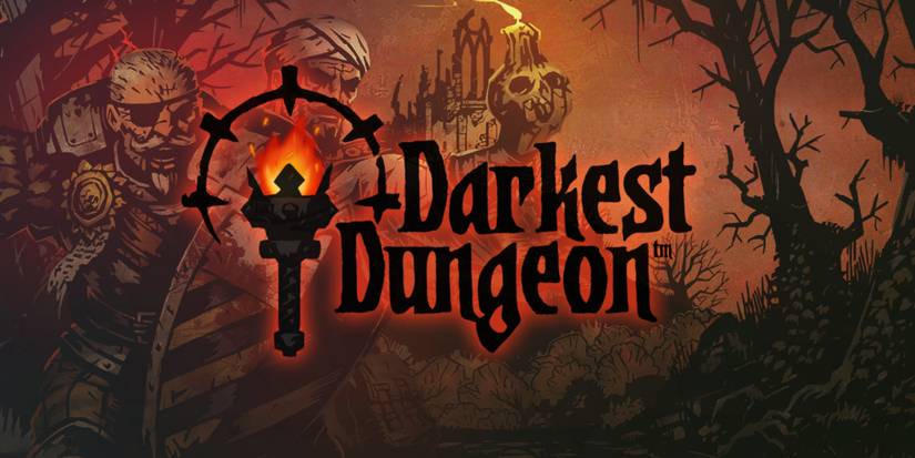 Darkest Dungeon promo art featuring two of the game's character classes.