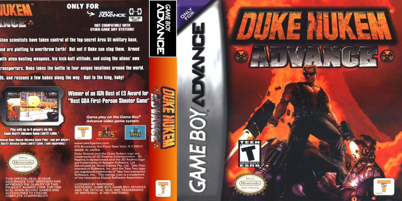 Capa do jogo Duke Nukem Advance.