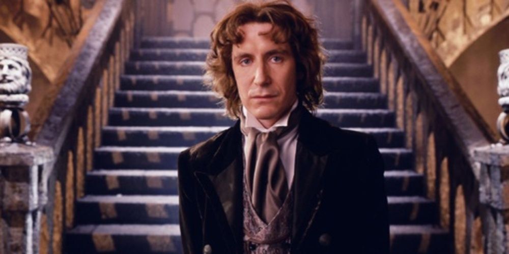 Eighth Doctor standing by stairs in Doctor Who 