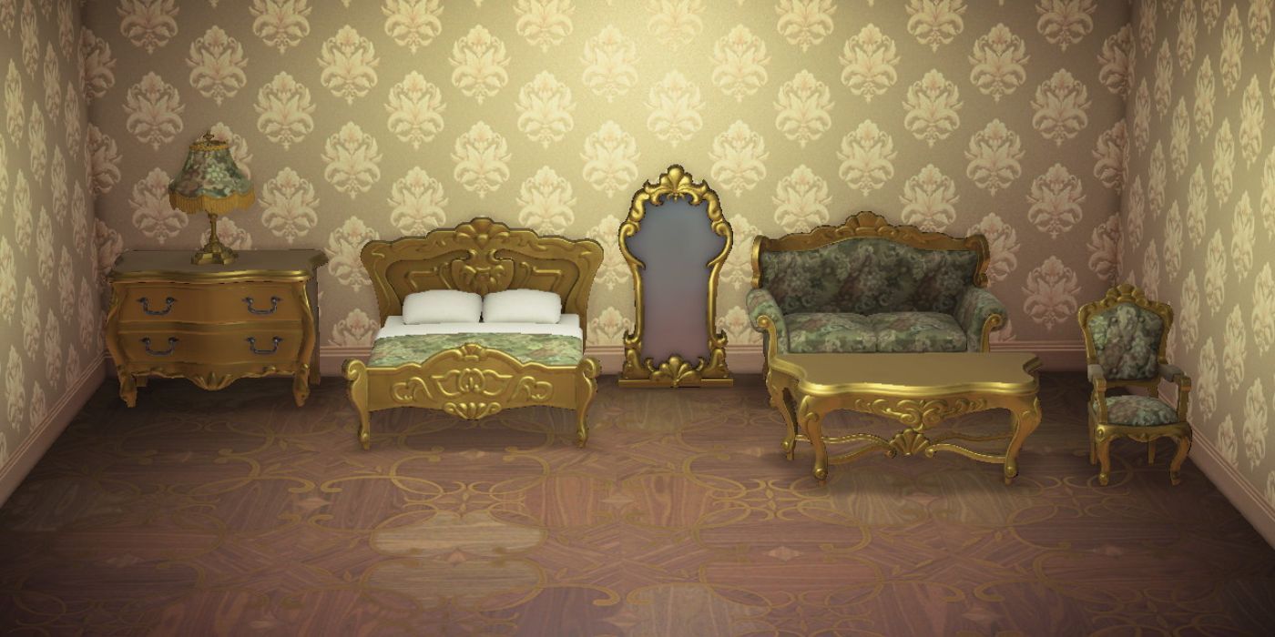 Elegant Bed with elegant bedroom set.