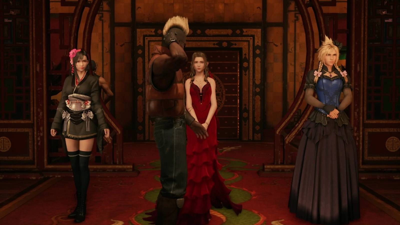 ff7 remake red dress Final Fantasy VII Remake Rebirth FF7 Aerith Gainsborough Red Cosplay Costume