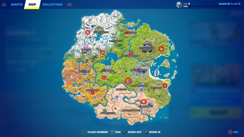 Fortnite Chapter 3 Season 4 Mending Machines Map Locations