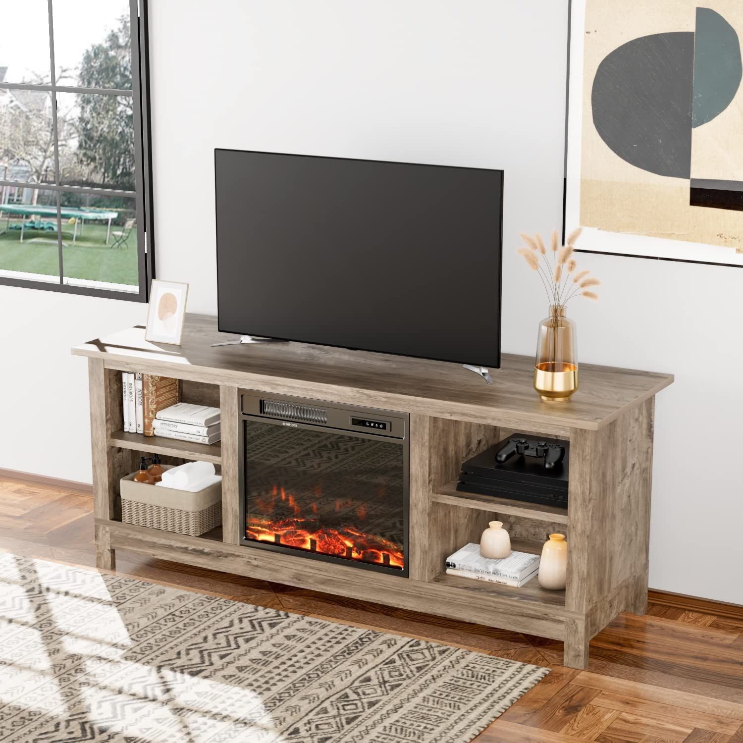 Furniwell Fireplace TV stand 3