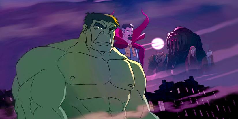 Hulk: Where Monsters Dwell promo art featuring Hulk teaming up with Strange.