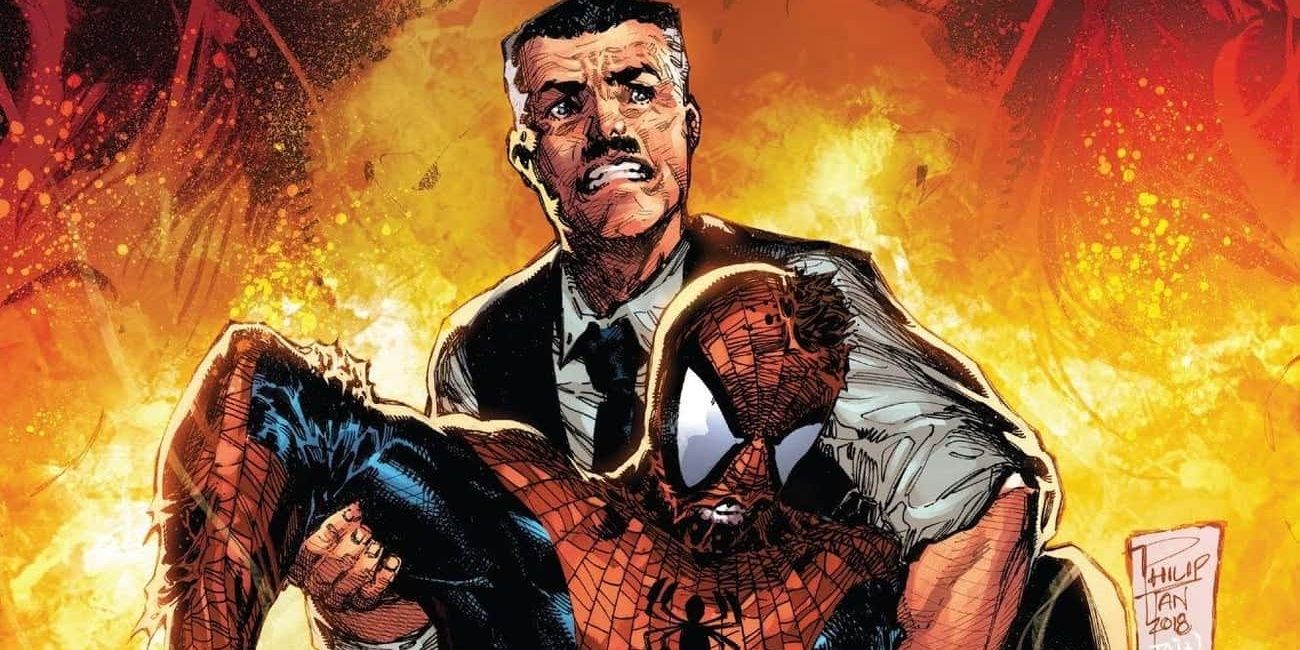 J Jonah Jameson helps Spider-Man fight Morlun in the comics