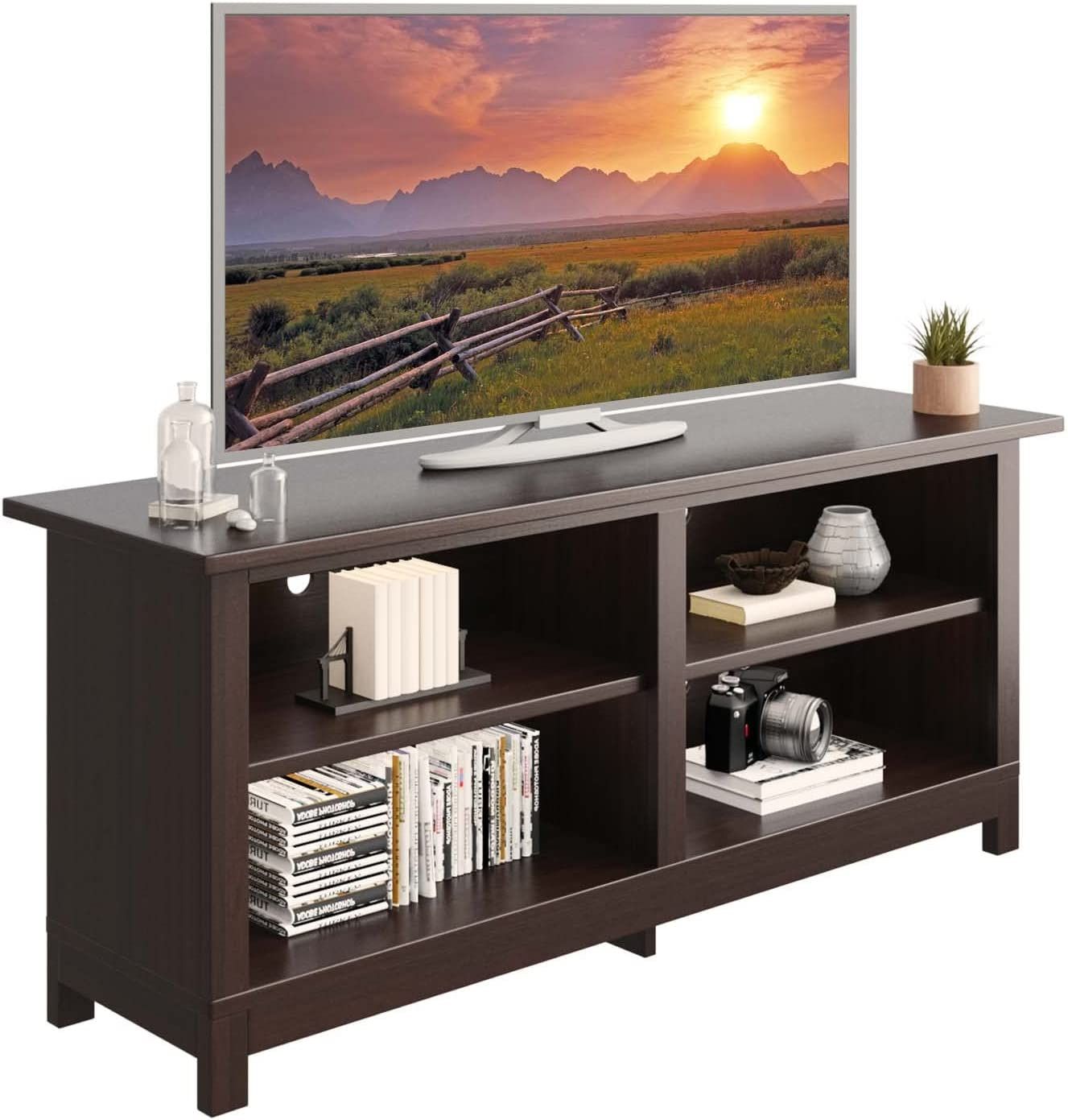 JUMMICO Classic 4 Cubby TV Stand 1