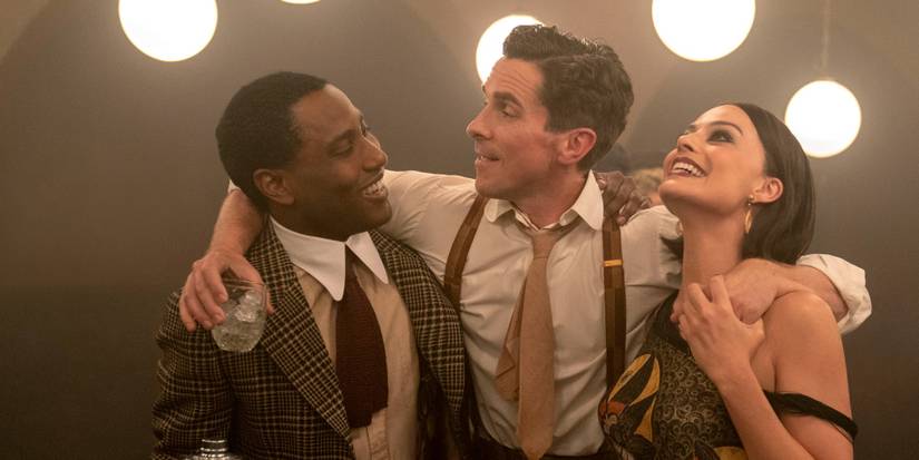 Джон Дэвид Уашинтон, Кристиан Бэйл и Марго Робби в Амстердаме