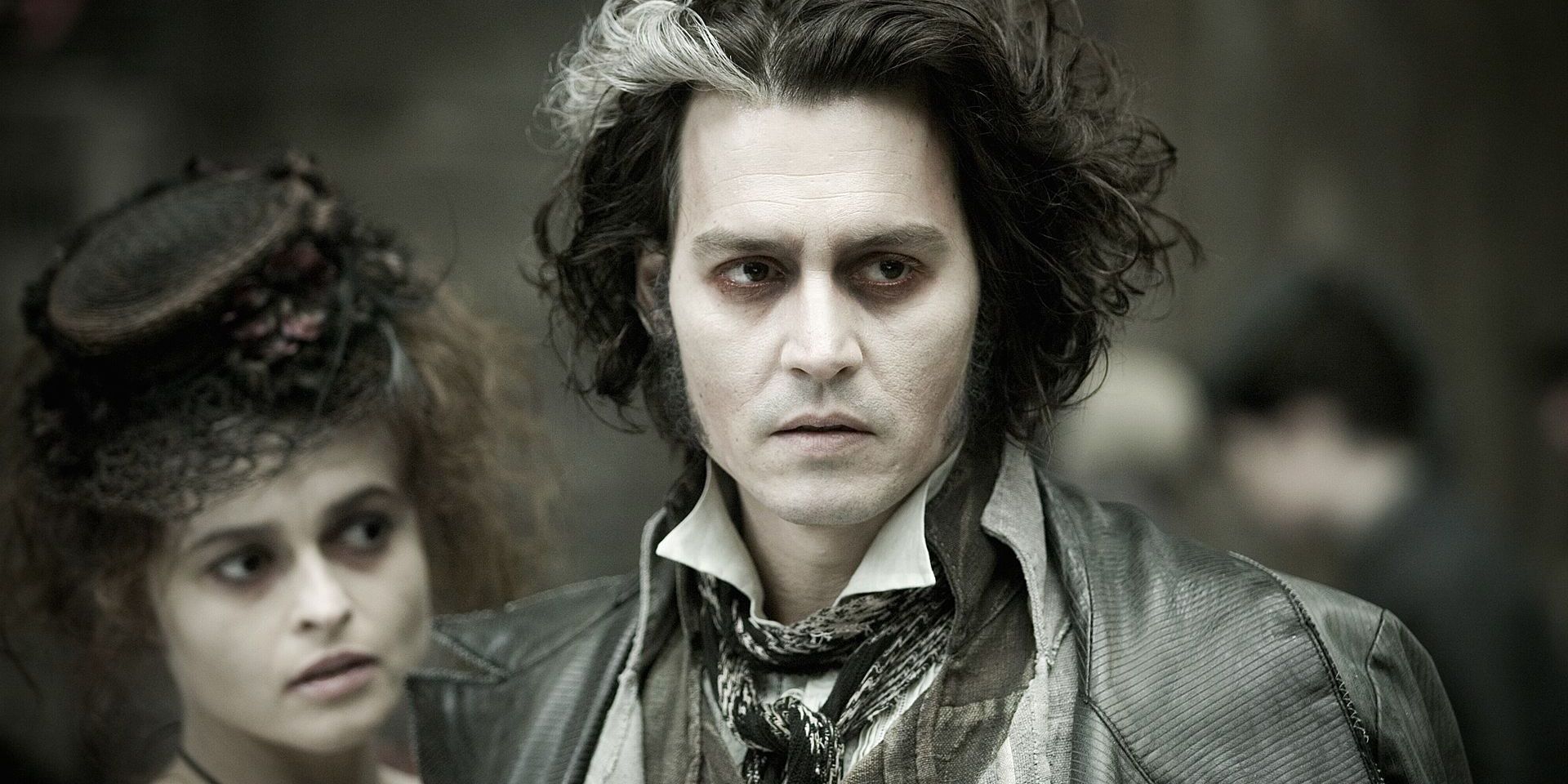 Johnny Depp and Helena Bonham Carter in Sweeney Todd