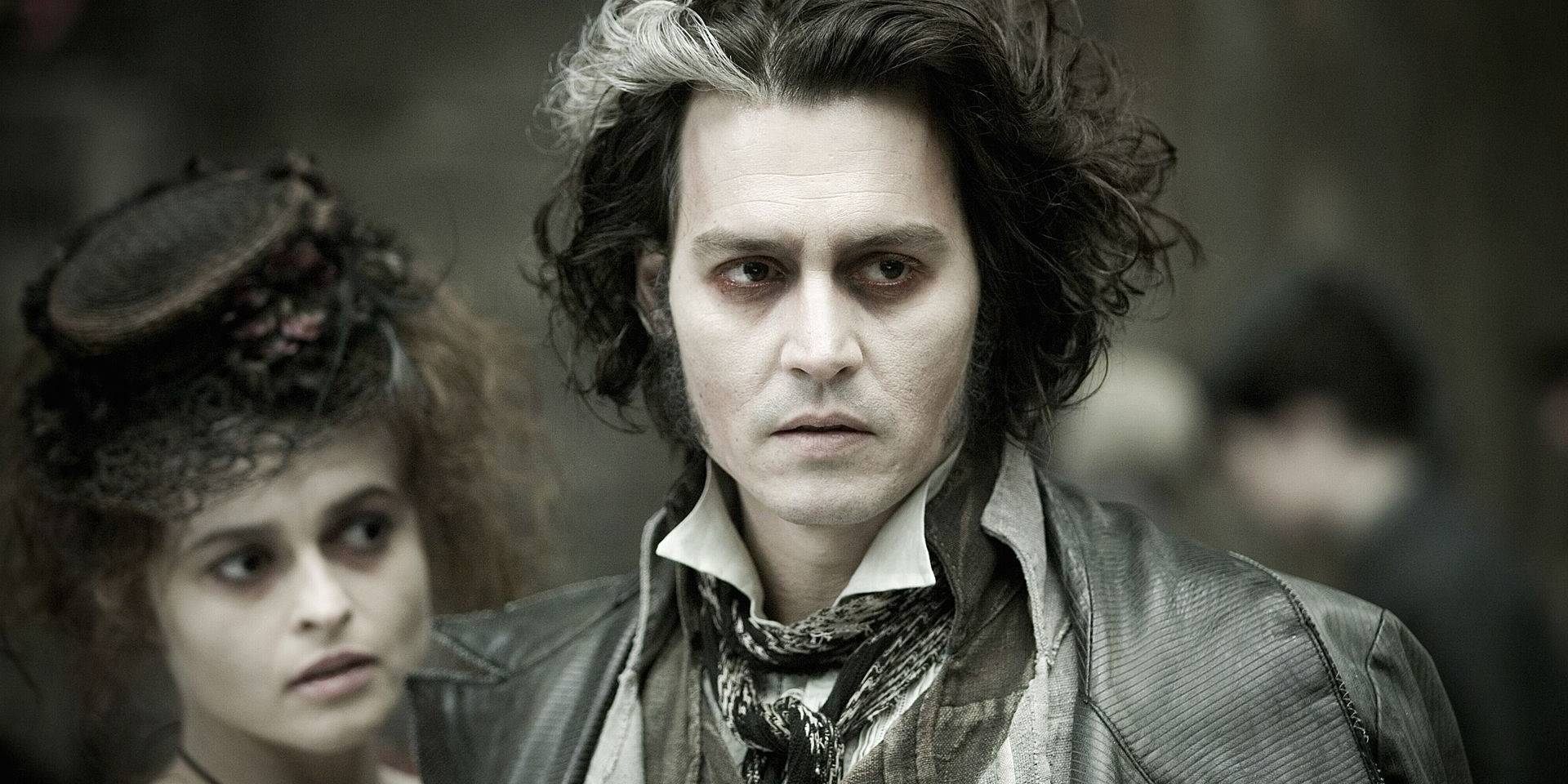 Johnny Depp and Helena Bonham Carter in Sweeney Todd
